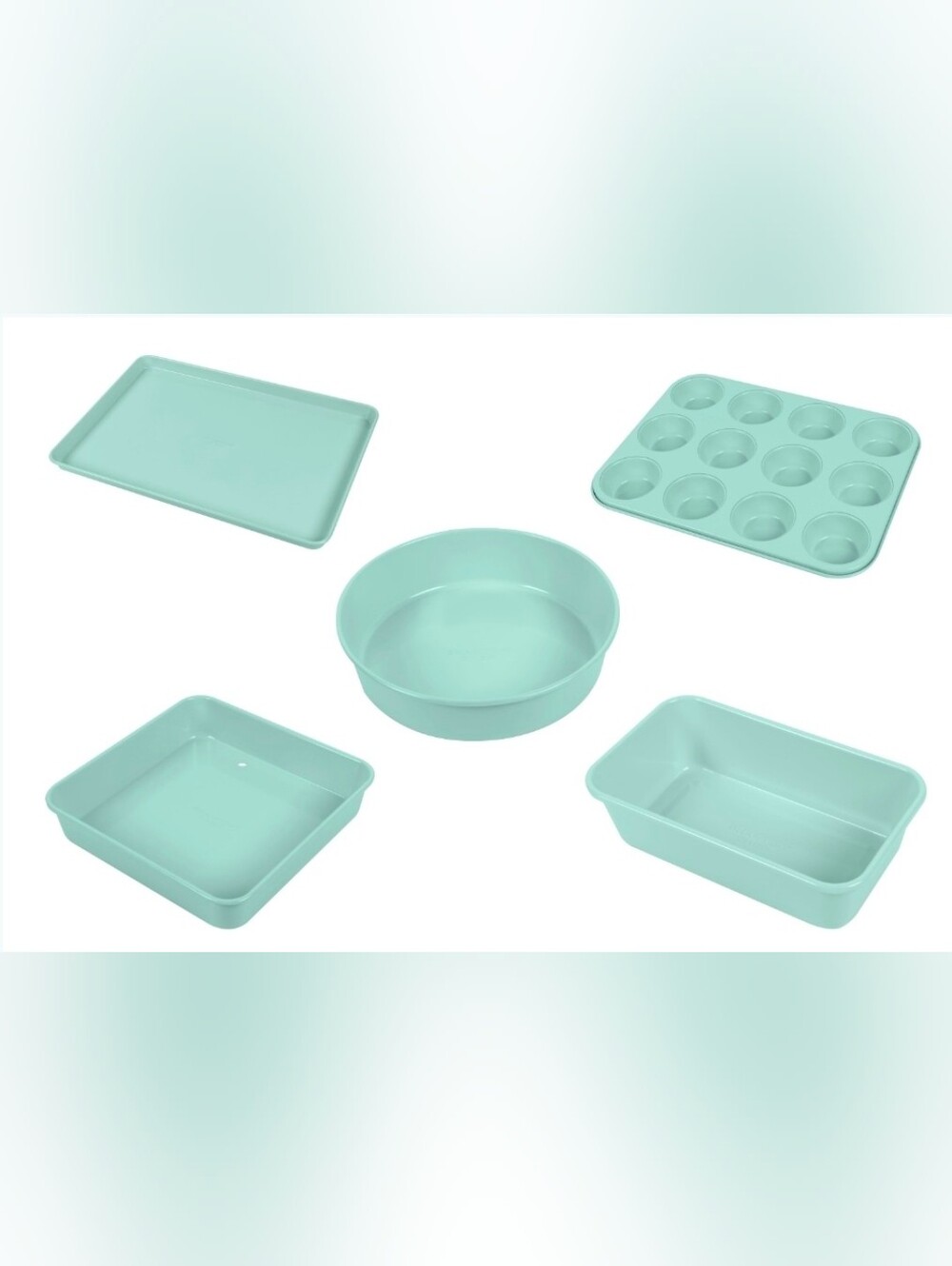 Phantom Chef 5 Piece Bakeware Set - Mint Green